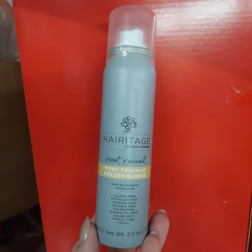 Hairitage by Mindy McKnight root revival touch up spray for golden blondes